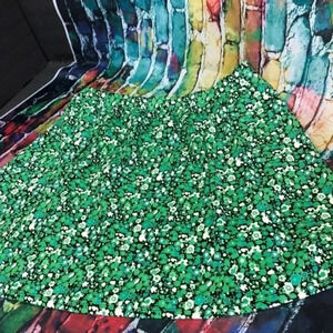 Ellos plus‎ size 18/20 skirt black with shades of green and white floral